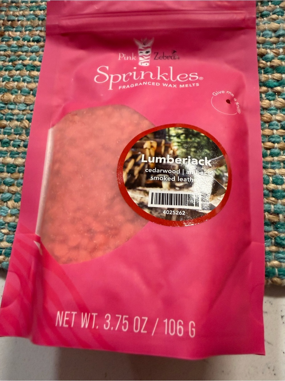 Pink Zebra Sprinkles Lumberjack Wax Melts in Bright Pink